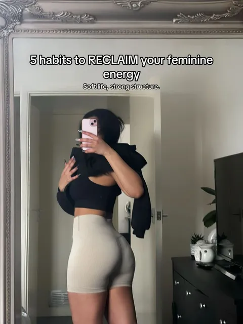 TikTok slideshow cover: 5 habits to RECLAIM your feminine energy
