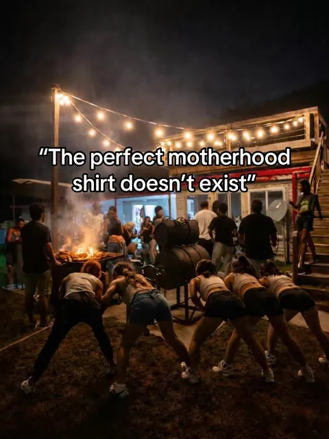 TikTok slideshow cover: The perfect motherhood shirt doesn't exist