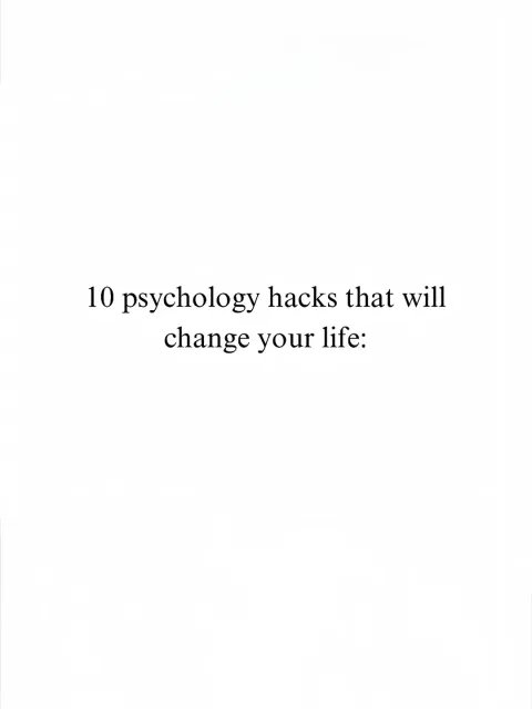 TikTok slideshow cover: 10 psychology hacks that will change your life