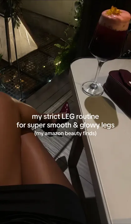 TikTok slideshow cover: my strict LEG routine for super smooth & glowy legs