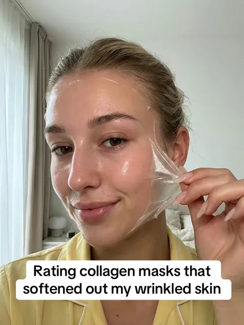 TikTok slideshow cover: Rating collagen masks