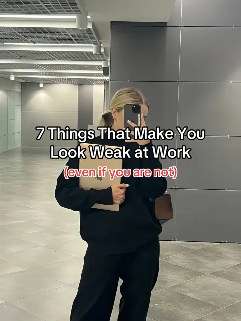 TikTok slideshow cover: Looking Weak at Work