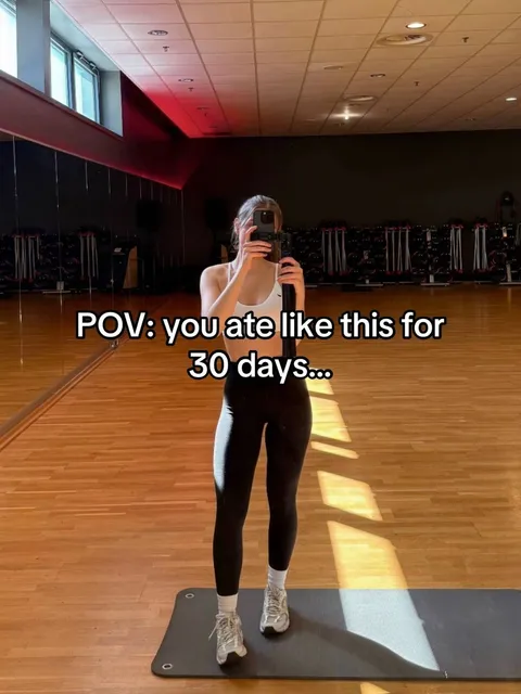 TikTok slideshow cover: POV: you ate like this for 30 days...
