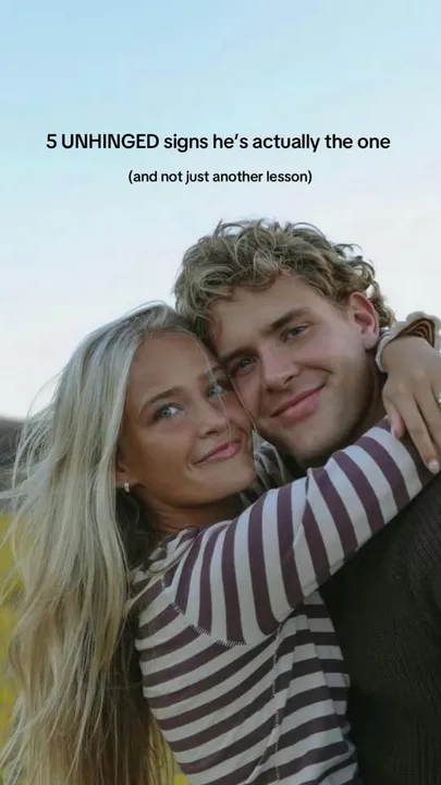 TikTok slideshow cover: Signs he is the one