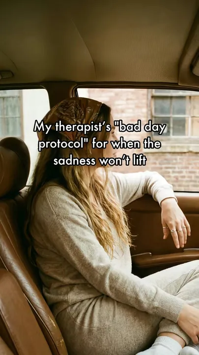TikTok slideshow cover: My therapist's bad day protocol