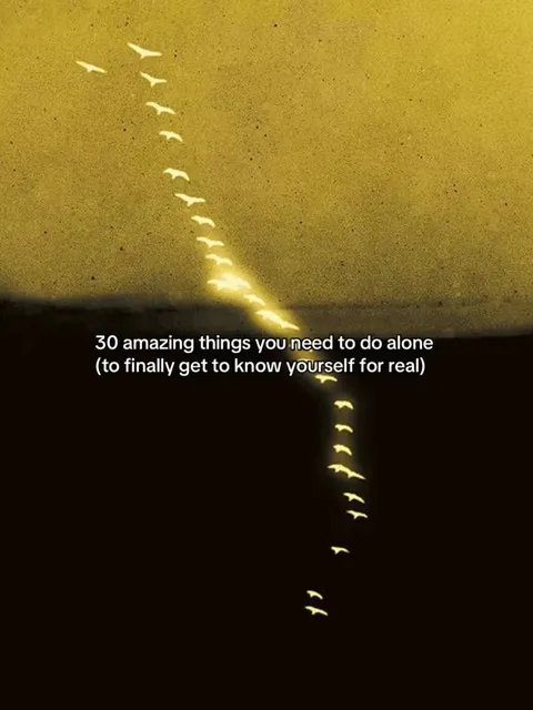 TikTok slideshow cover: 30 amazing things you need to do alone