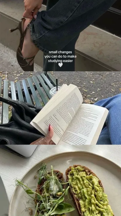 TikTok slideshow cover: Small changes to make studying easier
