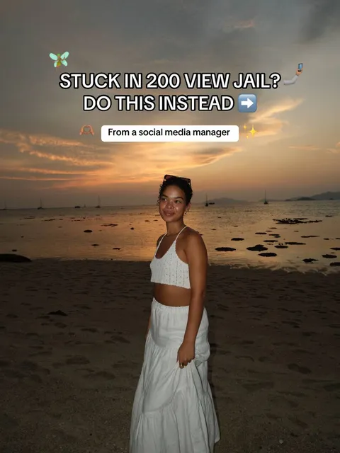 TikTok slideshow cover: STUCK IN 200 VIEW JAIL? DO THIS INSTEAD