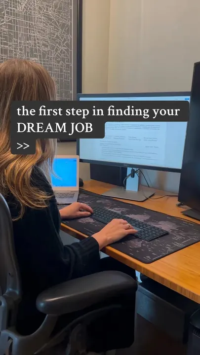 TikTok slideshow cover: The first step in finding your dream job