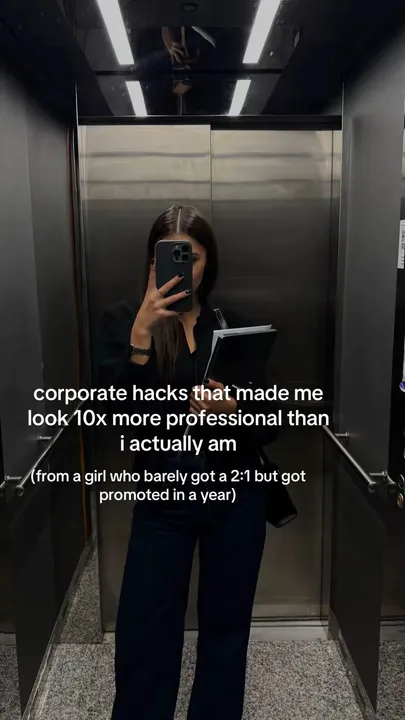 TikTok slideshow cover: Corporate Hacks