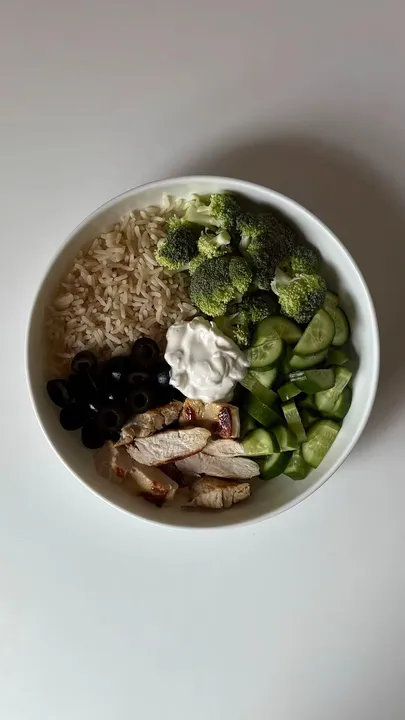 TikTok slideshow cover: Healthy Grain Bowl
