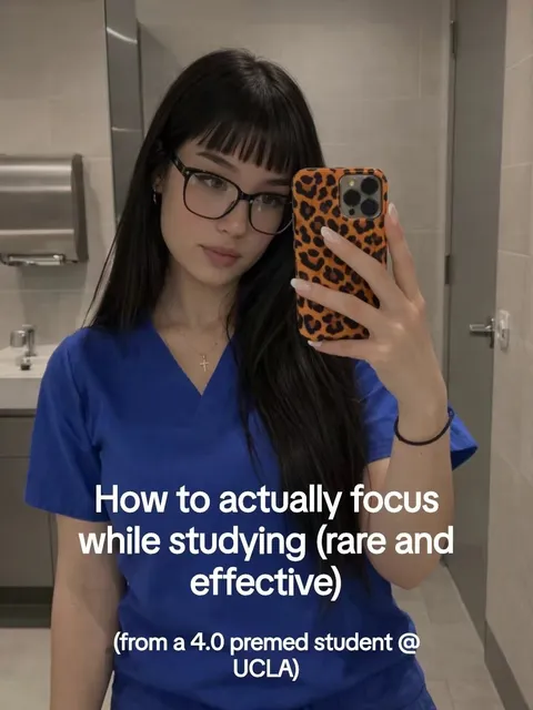 TikTok slideshow cover: Effective ways to focus while studying