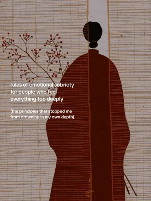 TikTok slideshow cover: Rules of emotional sobriety