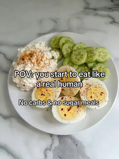 TikTok slideshow cover: Low Carb Meal Idea
