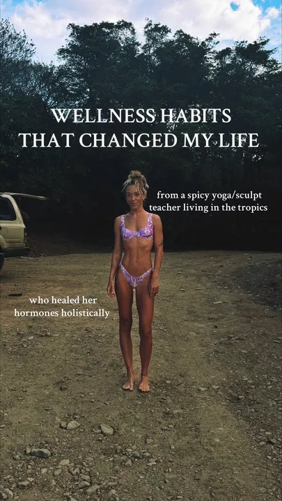 TikTok slideshow cover: WELLNESS HABITS THAT CHANGED MY LIFE