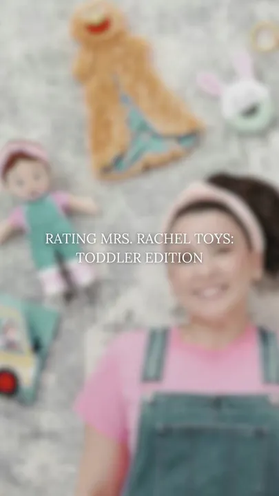 TikTok slideshow cover: Rating Mrs. Rachel toys: Toddler edition