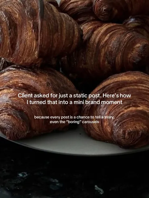 TikTok slideshow cover: Client asked for just a static post. Here's how I turned that into a mini brand moment