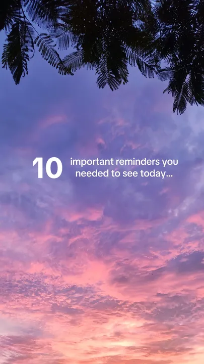 Portada del carrusel de TikTok: 10 important reminders you needed to see today...
