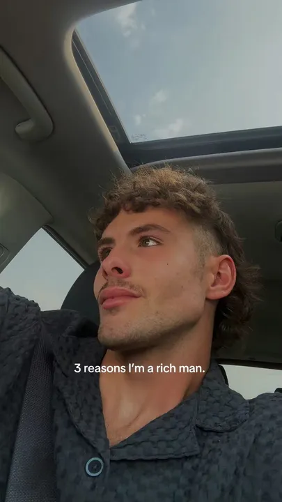 TikTok slideshow cover: 3 reasons I'm a rich man.