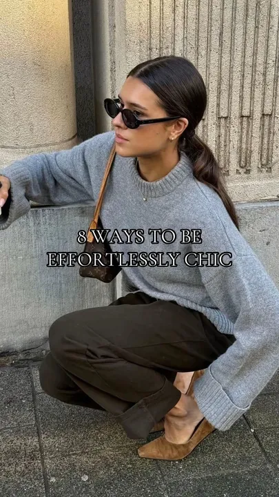TikTok slideshow cover: 8 WAYS TO BE EFFORTLESSLY CHIC