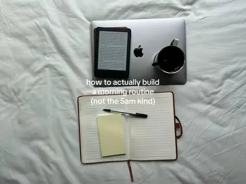 TikTok slideshow cover: Building a Morning Routine