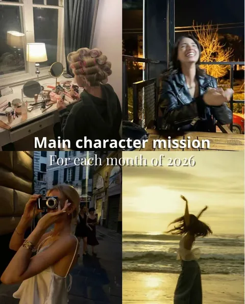 TikTok slideshow cover: Main character mission For each month of 2026
