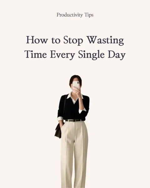 TikTok slideshow cover: How to Stop Wasting Time Every Single Day