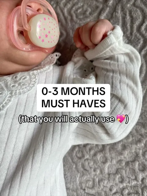 TikTok slideshow cover: 0-3 month must haves