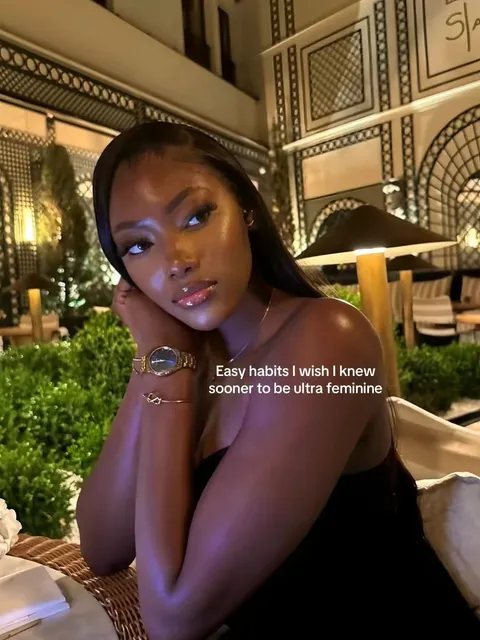 TikTok slideshow cover: Easy habits I wish I knew sooner to be ultra feminine