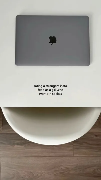 TikTok slideshow cover: Rating a stranger's Instagram feed