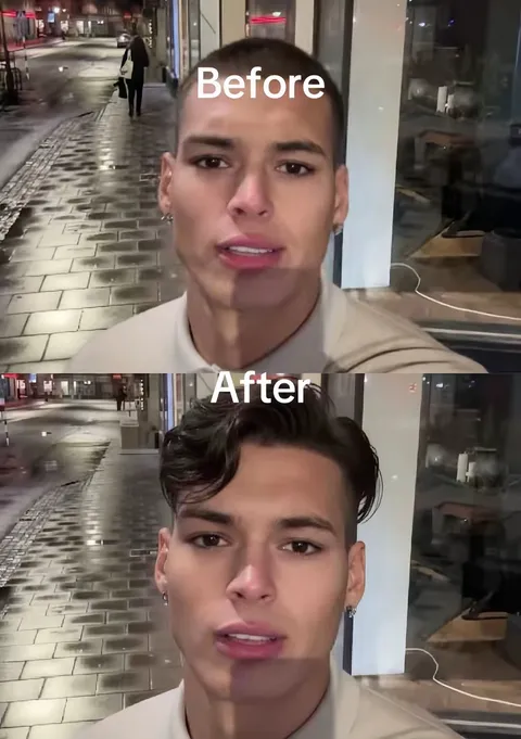 TikTok slideshow cover: Before and After