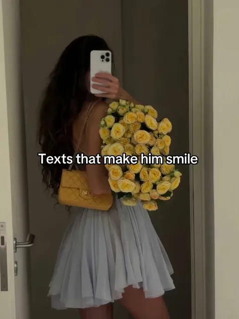 TikTok slideshow cover: Texts that make him smile