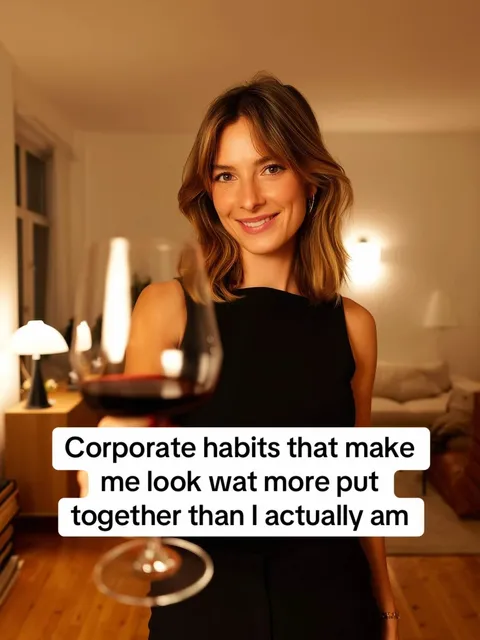 TikTok slideshow cover: Corporate habits for looking put together