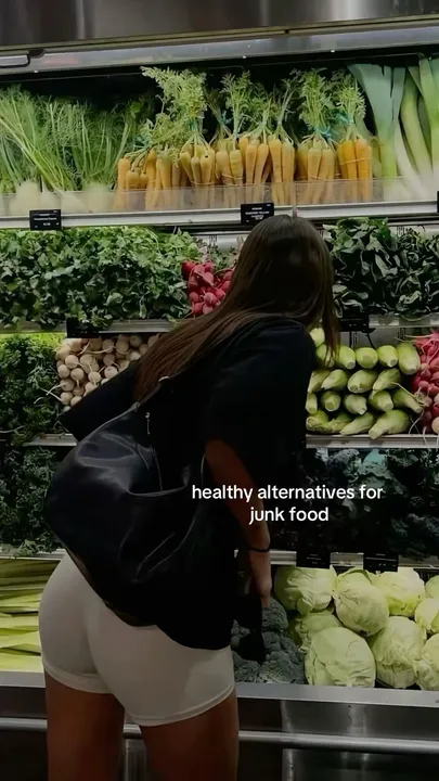 TikTok slideshow cover: Healthy alternatives for junk food