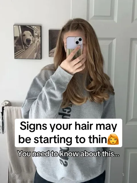 TikTok slideshow cover: Signs your hair may be starting to thin