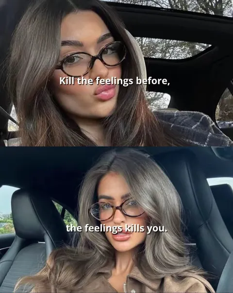 TikTok slideshow cover: Kill the feelings before, the feelings kills you