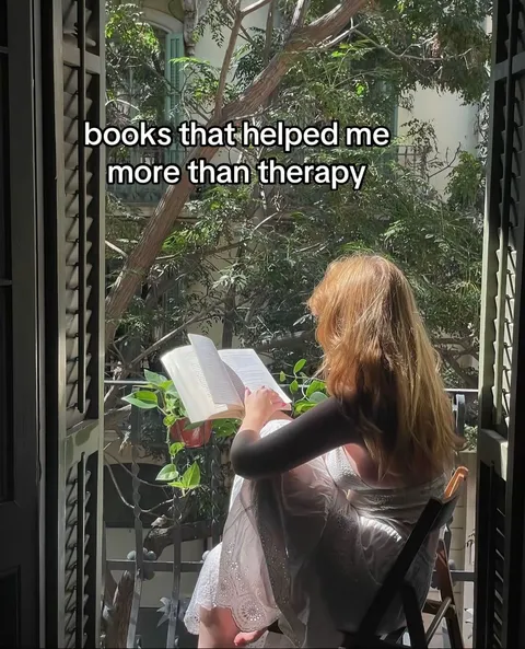TikTok slideshow cover: Books that helped me more than therapy