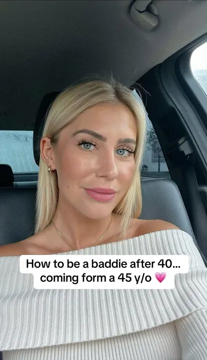 TikTok slideshow cover: How to be a baddie after 40