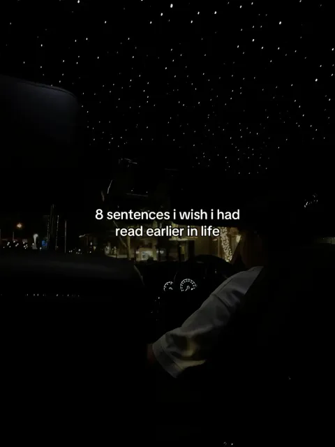 TikTok slideshow cover: 8 sentences I wish I had read earlier in life