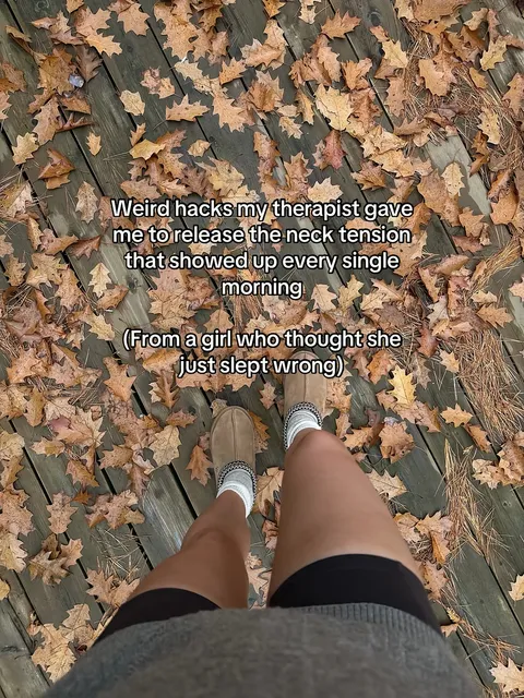 TikTok slideshow cover: Hacks for neck tension