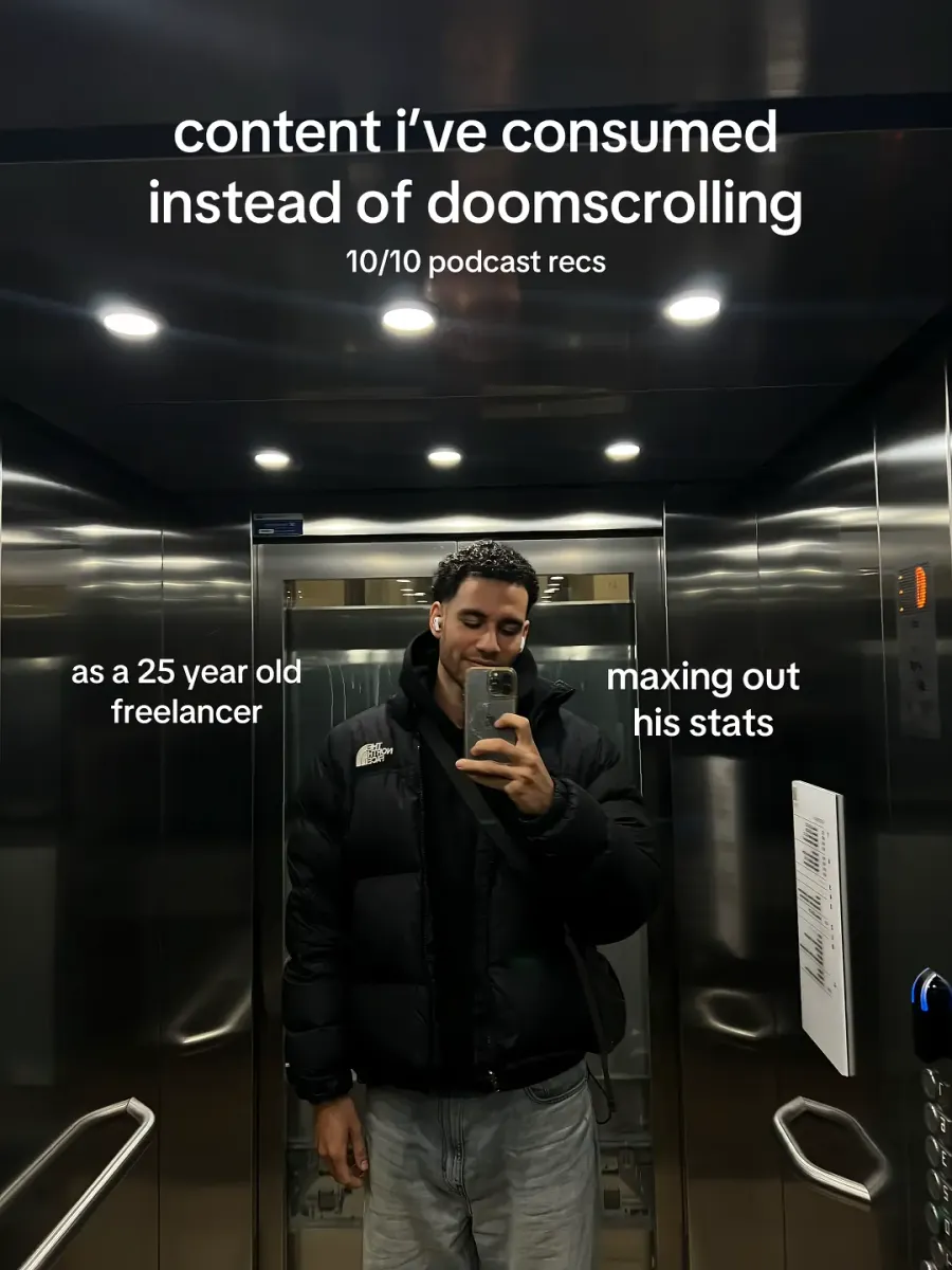 Cover der TikTok-Slideshow „Content instead of doomscrolling“ von @malikruns