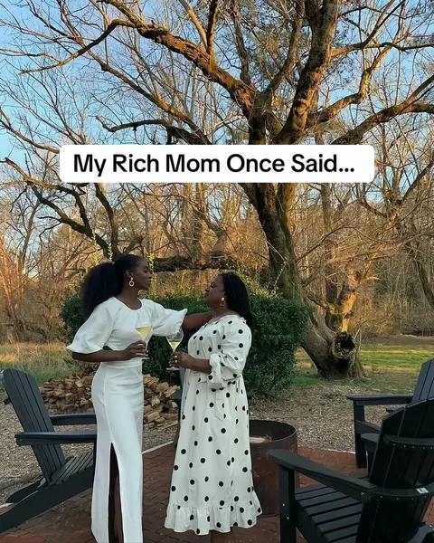 TikTok slideshow cover: My Rich Mom Once Said...