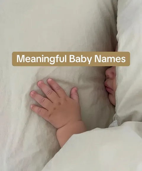 TikTok slideshow cover: Meaningful Baby Names