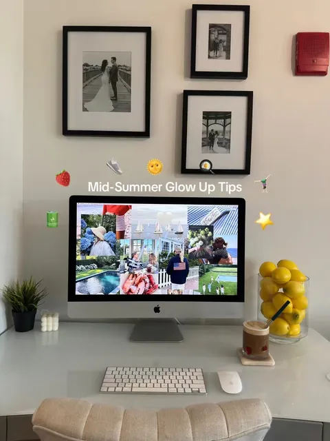 TikTok slideshow cover: Mid-Summer Glow Up Tips