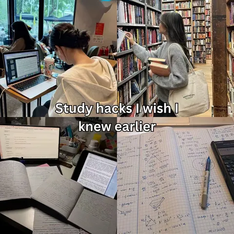 TikTok slideshow cover: Study hacks I wish I knew earlier