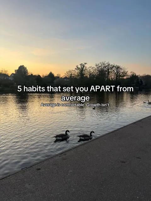 TikTok slideshow cover: Five habits to set you apart from average
