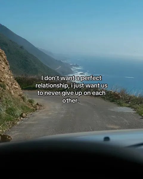 TikTok slideshow cover: I don't want a perfect relationship, i just want us to never give up on each other.
