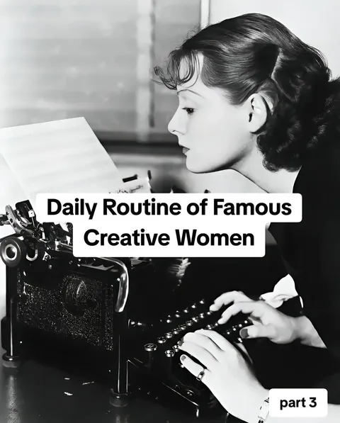 TikTok slideshow cover: Daily Routine of Famous Creative Women