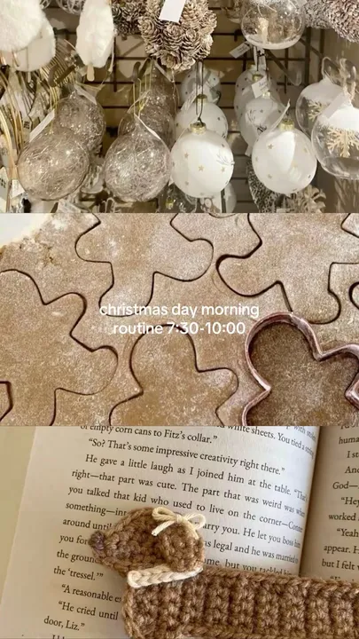 TikTok slideshow cover: Christmas Day Morning Routine