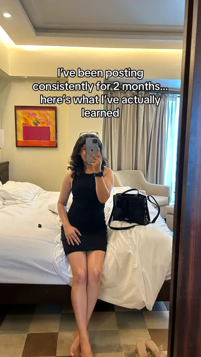 TikTok slideshow cover: I've been posting consistently for 2 months... here's what I've actually learned